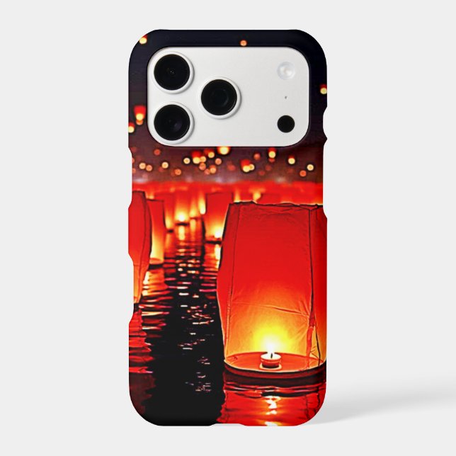 Lanterns' Magical Night Float Design Iphone Case (Back)