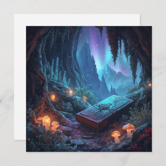 Lanterns, Mushrooms, and a Book (Front/Back)