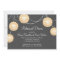 Lanterns on Gray Burlap Rehearsal Dinner Invite