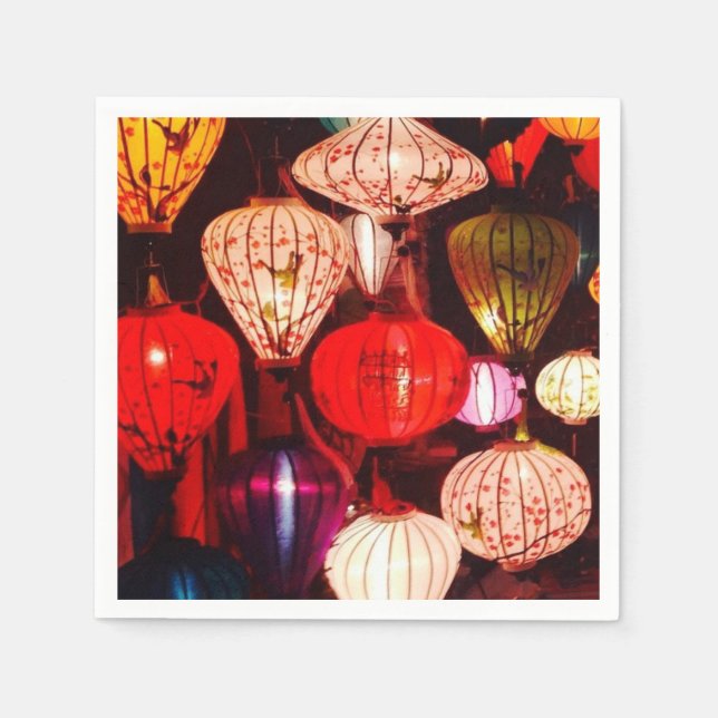 Lanterns Paper Napkins (Front)