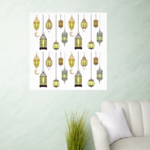 Lanterns Ramadan Mubarak Oriental Arabian Muslim Wall Decal