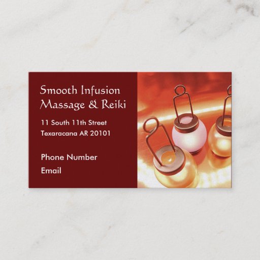 Customizable Lanterns with Candles Business Card Template