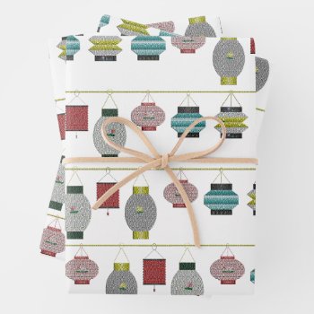 Lanterns Wrapping Paper Sheets by ellejai at Zazzle