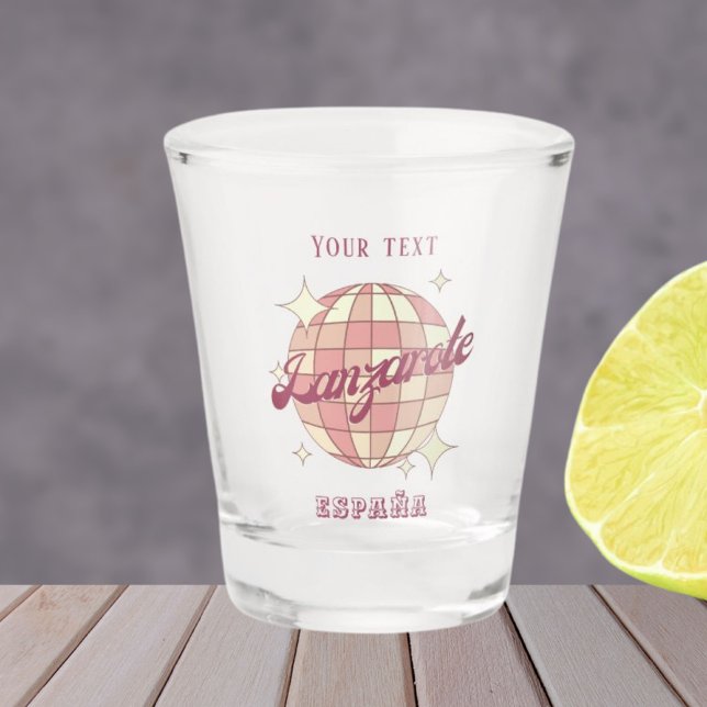 Lanzarote Spain España Retro Vintage  Shot Glass (Creator Uploaded)