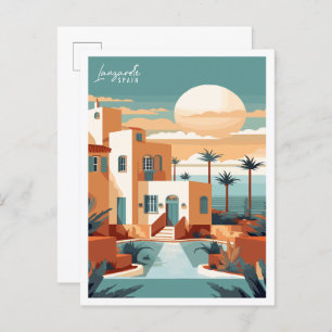 Lanzarote Spain vintage travel Postcard
