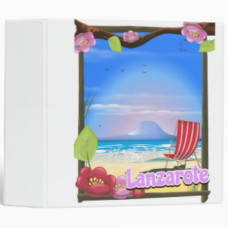 Lanzarote Travel poster 3 Ring Binder