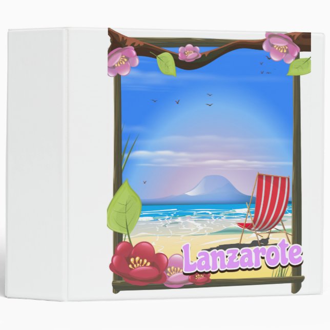 Lanzarote Travel poster 3 Ring Binder (Front/Spine)