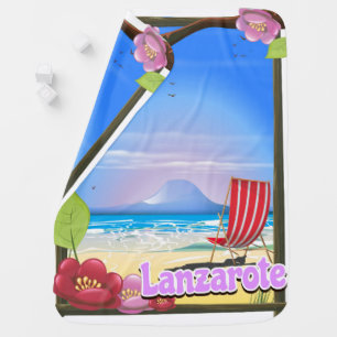 Lanzarote Travel poster Baby Blanket