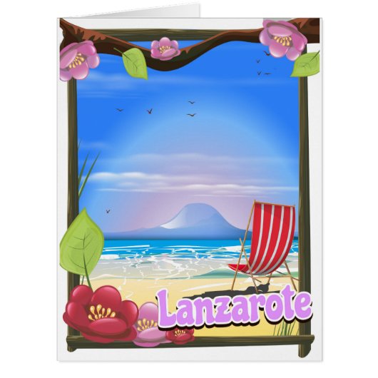 Lanzarote Travel poster Cards (Front)