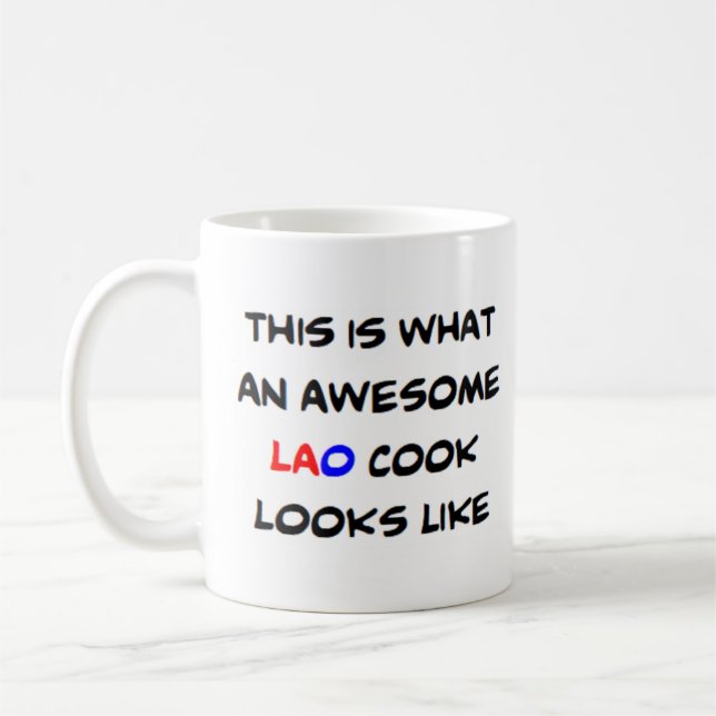 lao cook, awesome coffee mug (Left)