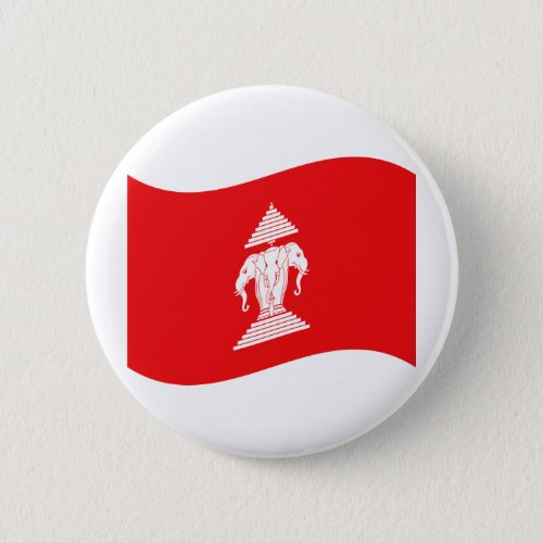 Lao Erawan Three Headed Elephant Flag Wave Button