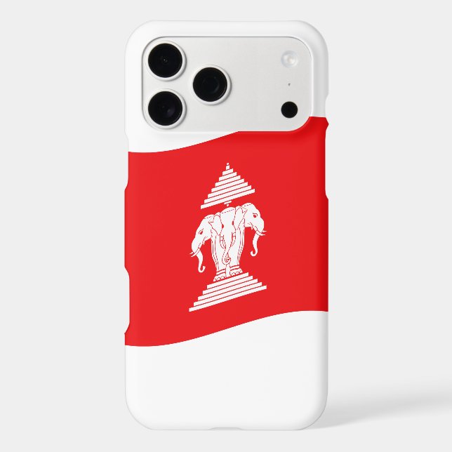 Lao Erawan Three Headed Elephant Flag Wave Case-Mate iPhone Case (Back)