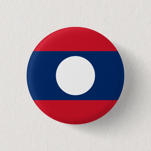 Lao Flag, Flag of Laos Button (Front)