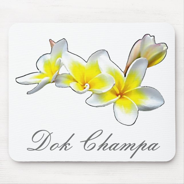 LAO FLOWER DOK CHAMPA - PLUMERIA RUBRA MOUSE PAD (Front)