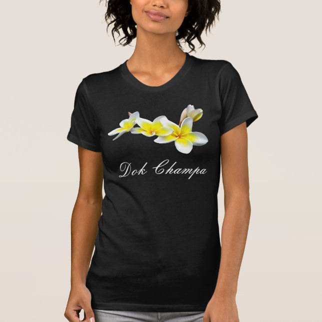 LAO FLOWER DOK CHAMPA - PLUMERIA RUBRA T-Shirt (Front)