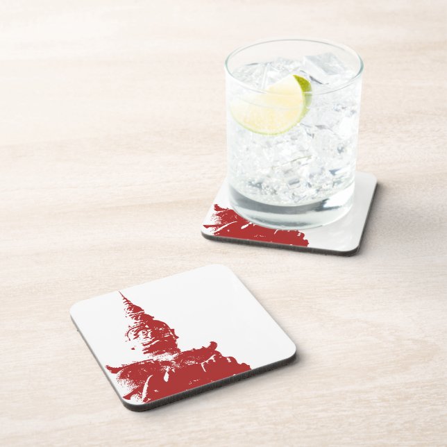 Lao Giant Guardian .. Buddha Park, Vientiane, Laos Beverage Coaster (Right Side)