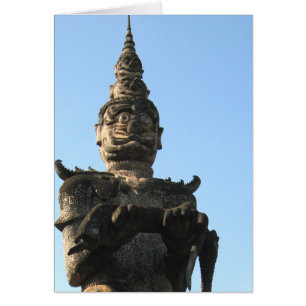Lao Giant Guardian .. Buddha Park, Vientiane, Laos Cards