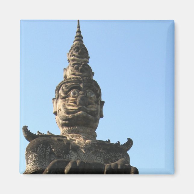 Lao Giant Guardian .. Buddha Park, Vientiane, Laos Magnet (Front)