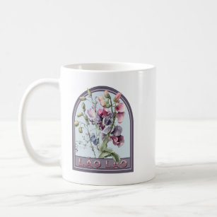 Lǎo lao Vintage Floral Grandmother Coffee Mug