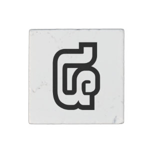 Lao / Laos Number Four / 4 / ໔ (See/Si) Laotian Stone Magnet