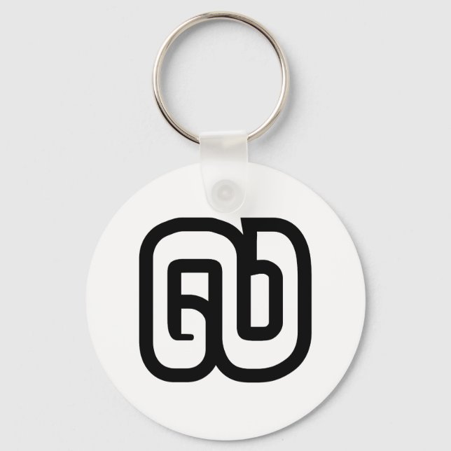 Lao / Laos Number Nine / 9 / ໙ (Kao/Gao) Laotian Keychain (Front)