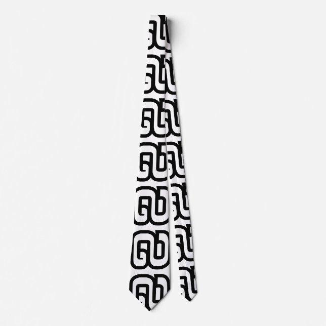Lao / Laos Number Nine / 9 / ໙ (Kao/Gao) Laotian Neck Tie (Front)
