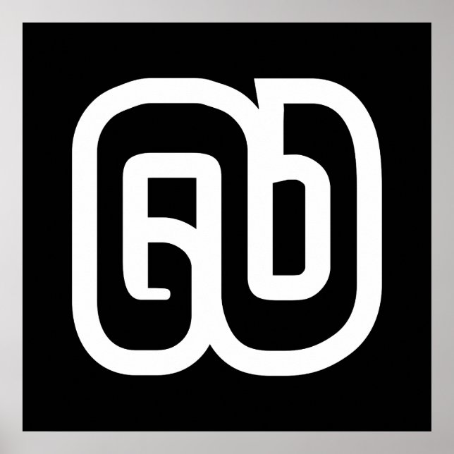 Lao / Laos Number Nine / 9 / ໙ (Kao/Gao) Laotian Poster (Front)