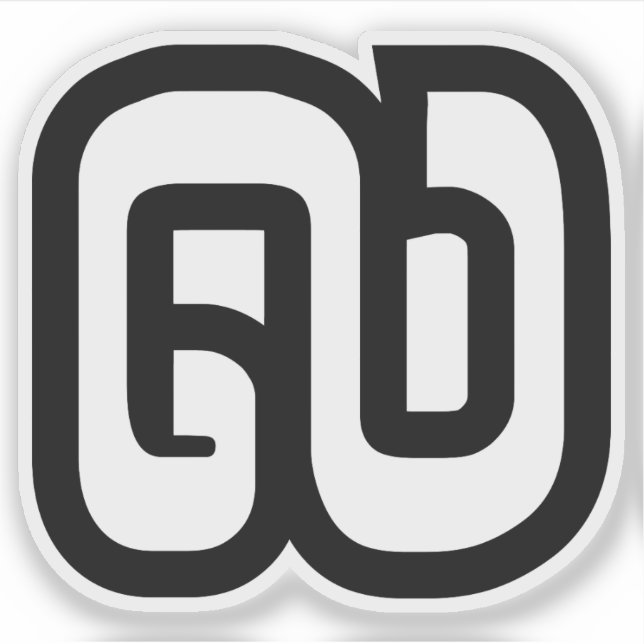 Lao / Laos Number Nine / 9 / ໙ (Kao/Gao) Laotian Sticker (Front)