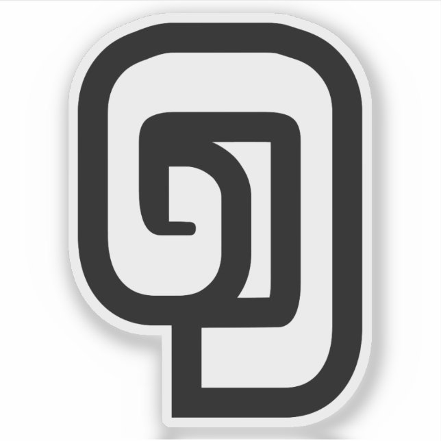 Lao / Laos Number One / 1 / ໑ (Nung/Nueng) Laotian Sticker (Front)