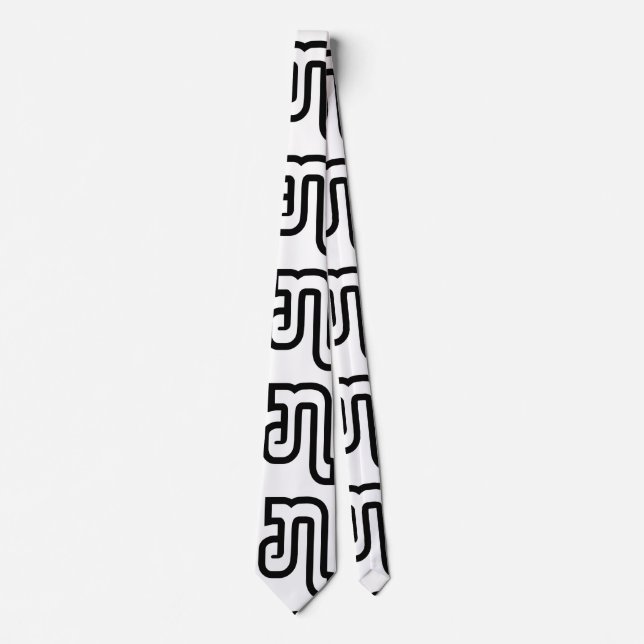 Lao / Laos Number Seven / 7 / ໗ (Jet/Chet) Laotian Neck Tie (Front)