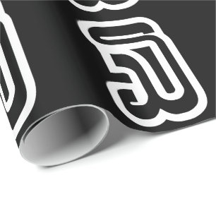 Lao / Laos Number Three / 3 / ໓ (Sam) Laotian Wrapping Paper