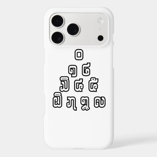 Lao / Laos Numbers Pyramid Laotian Language Script Case-Mate iPhone Case (Back)