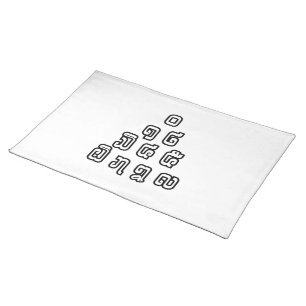 Lao / Laos Numbers Pyramid Laotian Language Script Placemat