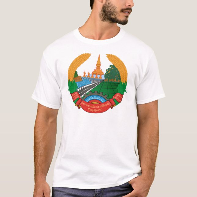 LAO NATIONAL EMBLEM - LAO BADGE T-Shirt (Front)