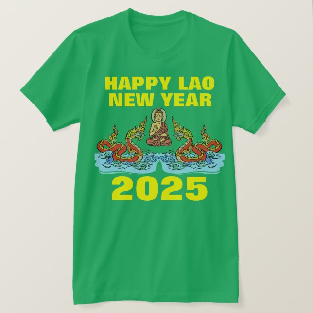 Lao New Year 2Naga 2025 T-Shirt (Design Front)