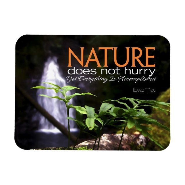 Lao Tzu Inspirational Quote "Nature" Flexible Magnet (Horizontal)