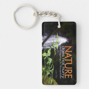 Lao Tzu Inspirational Quote "Nature"  Keychain