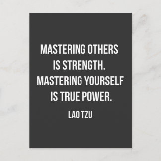 Lao Tzu inspirational quote Postcard