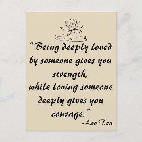 Lao Tzu Love Quote Postcard