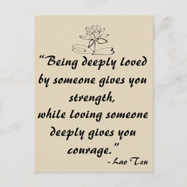 Lao Tzu Love Quote Postcard (Front)
