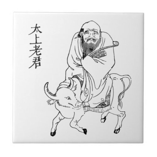 Lao Tzu Ming dynasty chinese painting Ceramic Tile