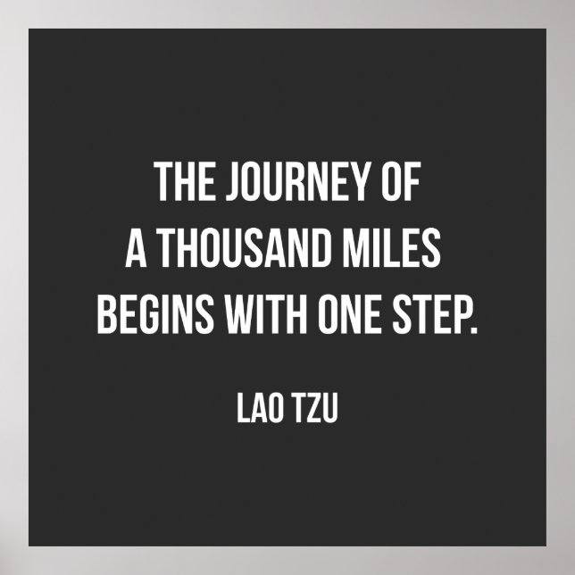 Lao Tzu motivational quote. Poster (Front)