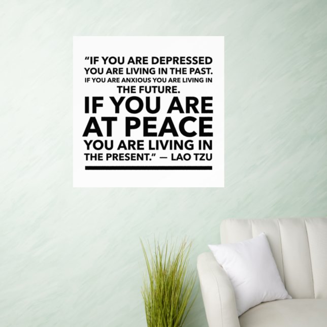 Lao Tzu Quote Wall Decal (Living Room)