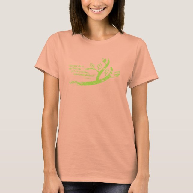 Lao Tzu Quote with a Branch T-Shirt (Front)