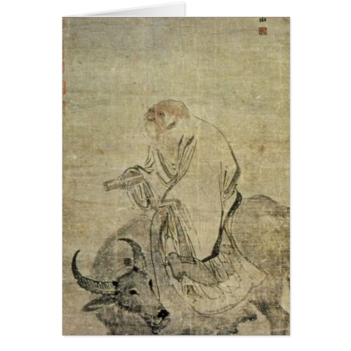 Lao_tzu  riding his ox Chinese Ming Dynasty