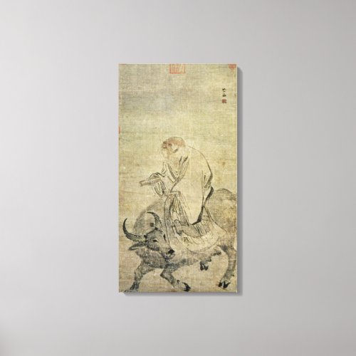 Lao_tzu  riding his ox Chinese Ming Dynasty Canvas Print
