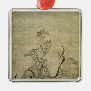 Lao-tzu riding his ox, Chinese, Ming Dynasty Metal Ornament