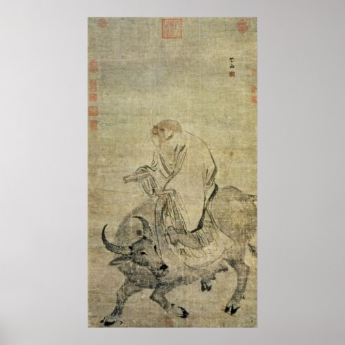 Lao_tzu  riding his ox Chinese Ming Dynasty Poster