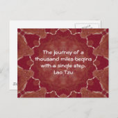 Lao Tzu Wisdom Motivational Quotation Saying Postcard (Front/Back)