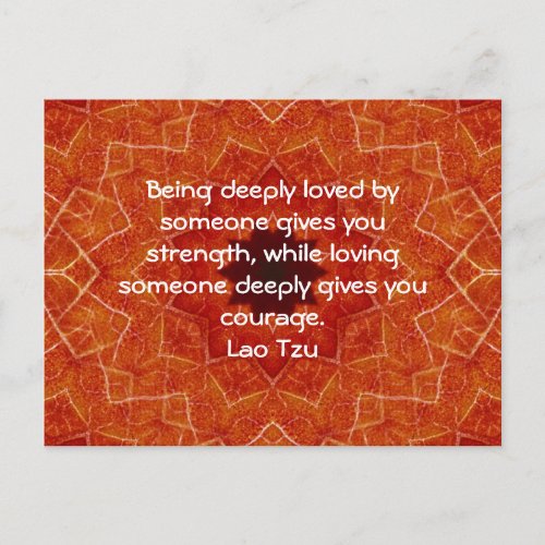 Lao Tzu Wisdom Quotation Saying Postcard